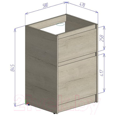 Тумба под умывальник BelBagno Kraft-LVD-580/1200-2C-PIA-RNN