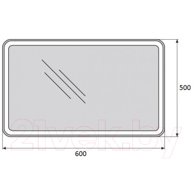 Зеркало BelBagno SPC-MAR-500-600-LED-BTN