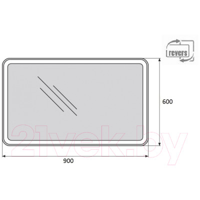 Зеркало BelBagno SPC-MAR-900-600-LED-BTN