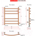 Полотенцесушитель водяной Fincopper Ral9016 FCB 63x50