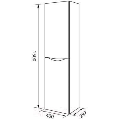 Шкаф-пенал для ванной IDDIS CLO40W0i97