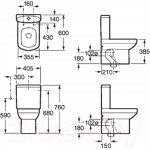 Унитаз напольный Roca Dama Senso Compacto 734151B000 + 342518000 + ZRU9302991