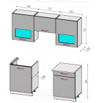 Кухонный гарнитур ВерсоМебель Эко-5 1.7