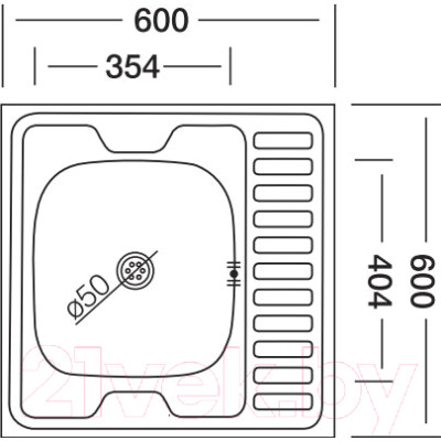 Мойка кухонная Kromevye EC 209 D