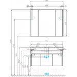 Шкаф с зеркалом для ванной Акватон Беверли 100