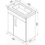 Тумба с умывальником IDDIS TOR40W1i95K