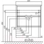 Тумба под умывальник Акватон Римини 60
