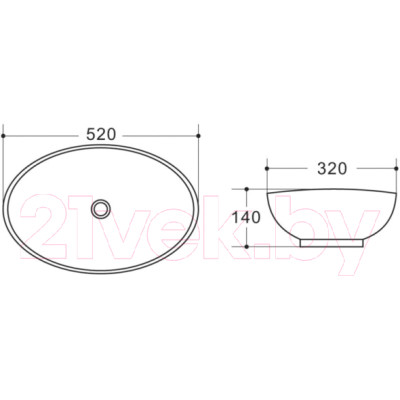 Умывальник BelBagno BB1147