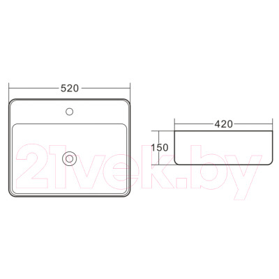 Умывальник BelBagno BB1367