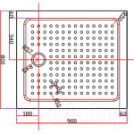Душевой поддон Cezares TRAY-A-AH-90/80-15-W