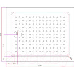 Душевой поддон Cezares TRAY-A-AH-100/80-15-W