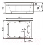 Ванна акриловая Gemy G9061 B R 181x121