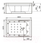 Ванна акриловая Gemy G9061 K L 181x121