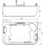 Ванна акриловая Gemy G9085 B L 180x116