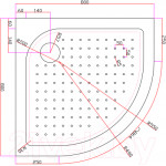 Душевой поддон Cezares TRAY-A-R-80-550-15-W