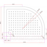 Душевой поддон Cezares TRAY-A-RH-100/80-550-15-W-L