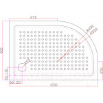 Душевой поддон Cezares TRAY-A-RH-120/80-550-15-W-L