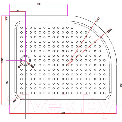 Душевой поддон Cezares TRAY-A-RH-120/100-550-15-W-R