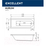 Ванна акриловая Excellent Aurum 170x70