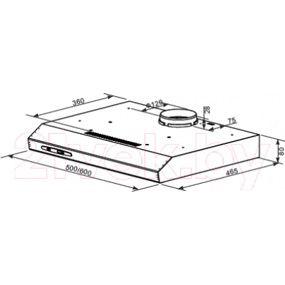 Вытяжка плоская HOMSair Horizontal 50