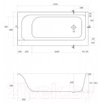 Ванна акриловая Cersanit Smart 170x80 R / P-WP-SMARTx170-RNL