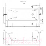 Ванна акриловая Cersanit Smart 170x80 L / P-WP-SMARTx170-LNL