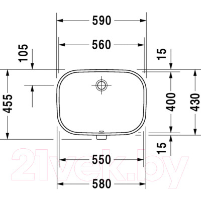 Умывальник Duravit D-Code 55x40