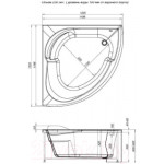 Ванна акриловая Aquanet Fregate 120x120