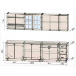 Кухонный гарнитур Интерлиния Мила Деко 2.8 Б