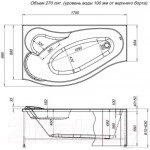 Ванна акриловая Aquanet Palma 170x90/60 L