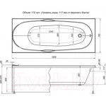 Ванна акриловая Aquanet Dali 170x70