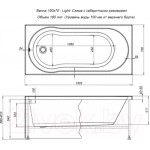 Ванна акриловая Aquanet Light 150x70