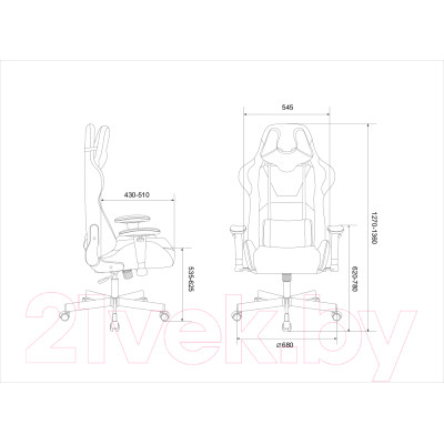 Кресло геймерское Бюрократ Zombie Viking Knight LT27 Fabric