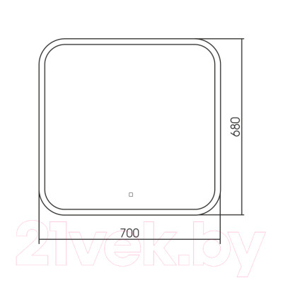 Зеркало Silver Mirrors Стив 70x68 / ФР-00001136