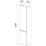 Шкаф-полупенал для ванной Belux Фаворит ПН 35 L