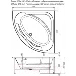 Ванна акриловая Aquanet Vista 150x150