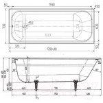 Ванна чугунная Wotte Старт 170х70 / БП-э0000д1139