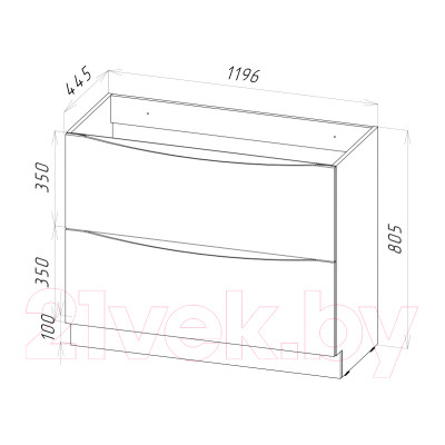 Тумба под умывальник BelBagno Marino-1200-2C-PIA-BL-P