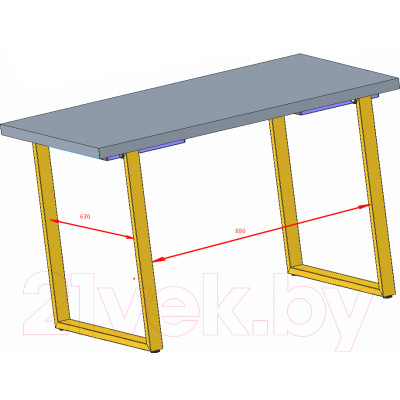 Обеденный стол Millwood Лофт Ницца Л 120x70x75