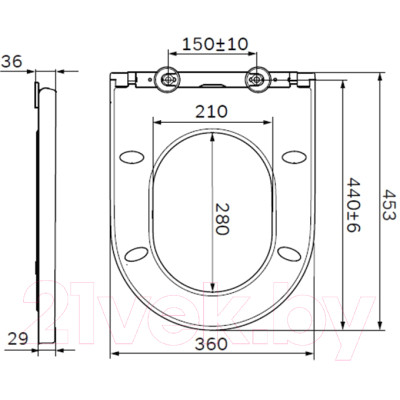 Унитаз подвесной AM.PM Spirit C701738WH + C707858WH