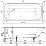 Ванна чугунная Wotte Старт УР 170х75 / БП-э000001105