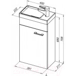 Тумба под умывальник Aquanet Нота 40 L Moduo / 246954