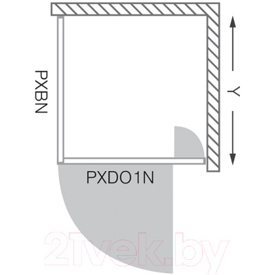 Душевой уголок Roltechnik Proxima Line PXDO1N/80+PXBN/80