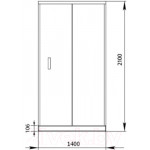 Душевая дверь Aquanet Alfa 140 / NAA6121