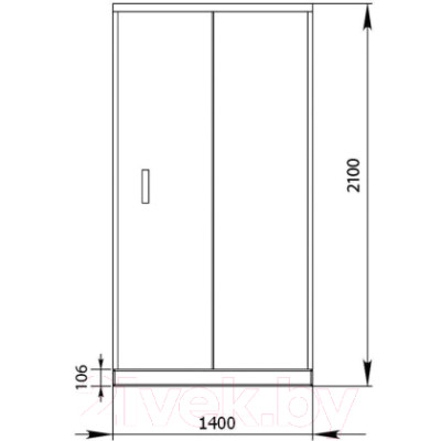 Душевая дверь Aquanet Alfa 140 / NAA6121