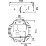 Ванна акриловая Gemy G9060 B