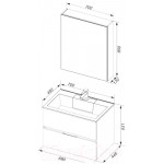 Комплект мебели для ванной Aquanet Алвита 70 / 184620