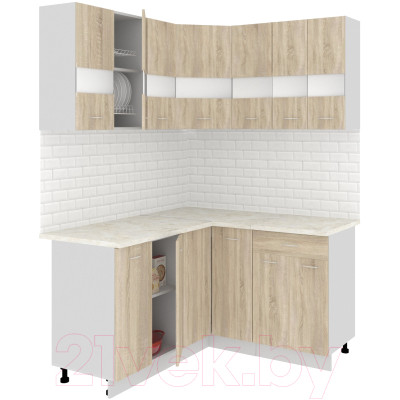 Кухонный гарнитур Кортекс-мебель Корнелия Экстра 1.5x1.4м