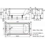 Ванна чугунная Wotte Старт 160х75 / БП-э000001106