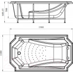 Ванна акриловая Radomir Эстелона 190x110 / 4-01-0-0-1-409